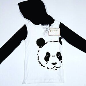 3T NWT L'ovedbaby Panda Bear hooded long sleeve top